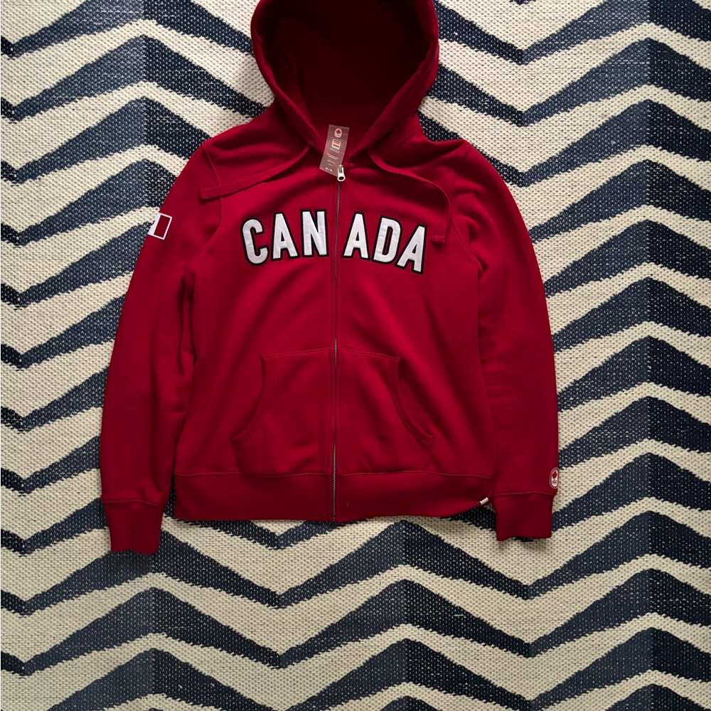 Canada Red Zip Up Sweater